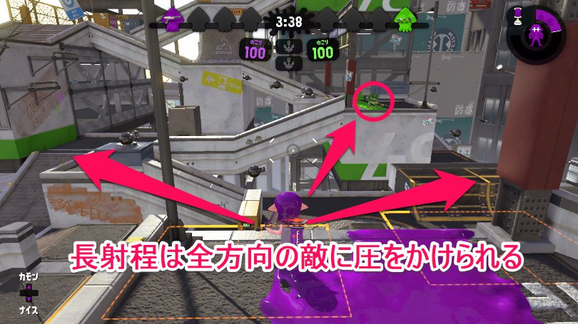 長射程は高台からキルを狙う